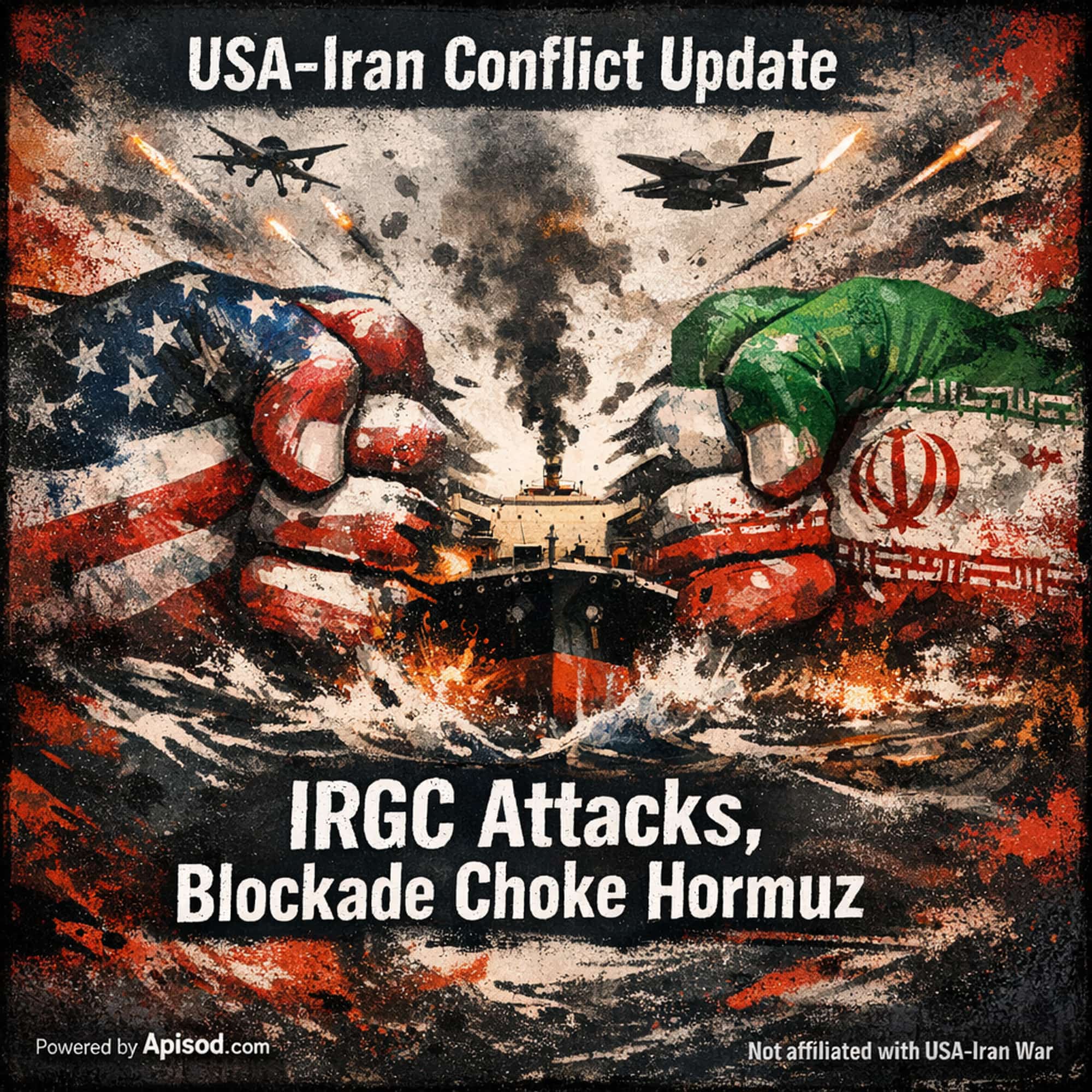 IRGC Attacks, Blockade Choke Hormuz cover